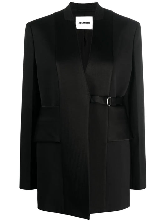 Asymmetric Wool Blazer