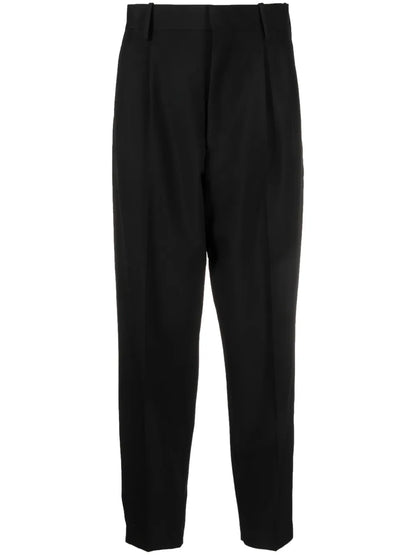 Pressed-Crease High-Waist Trousers