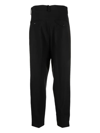 Pressed-Crease High-Waist Trousers