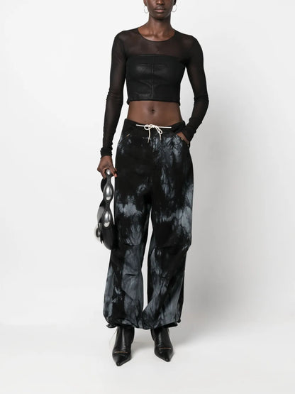 Daisy Tie-Dye Wide-Leg Trousers