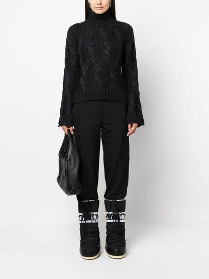 Roll-Neck Cable-Knit Jumper