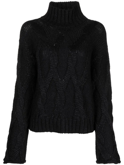 Roll-Neck Cable-Knit Jumper