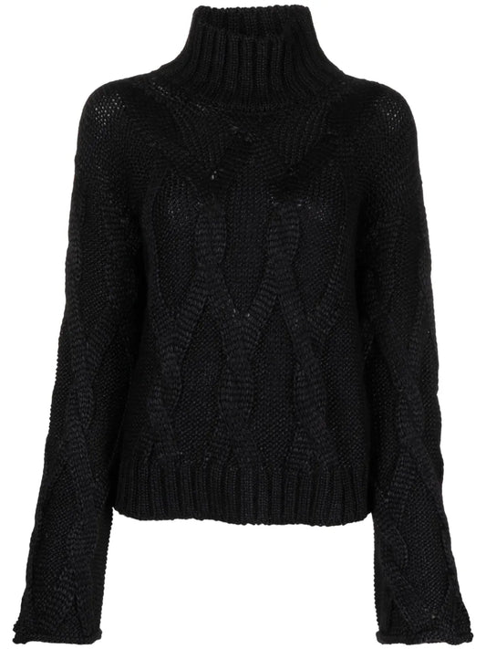 Roll-Neck Cable-Knit Jumper