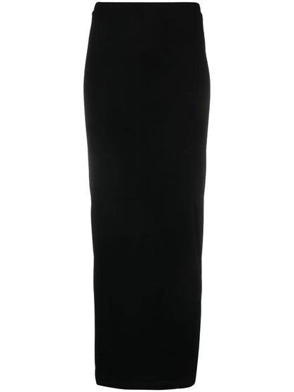 Elasticated-Waistband Maxi Skirt