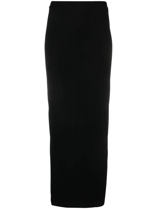 Elasticated-Waistband Maxi Skirt