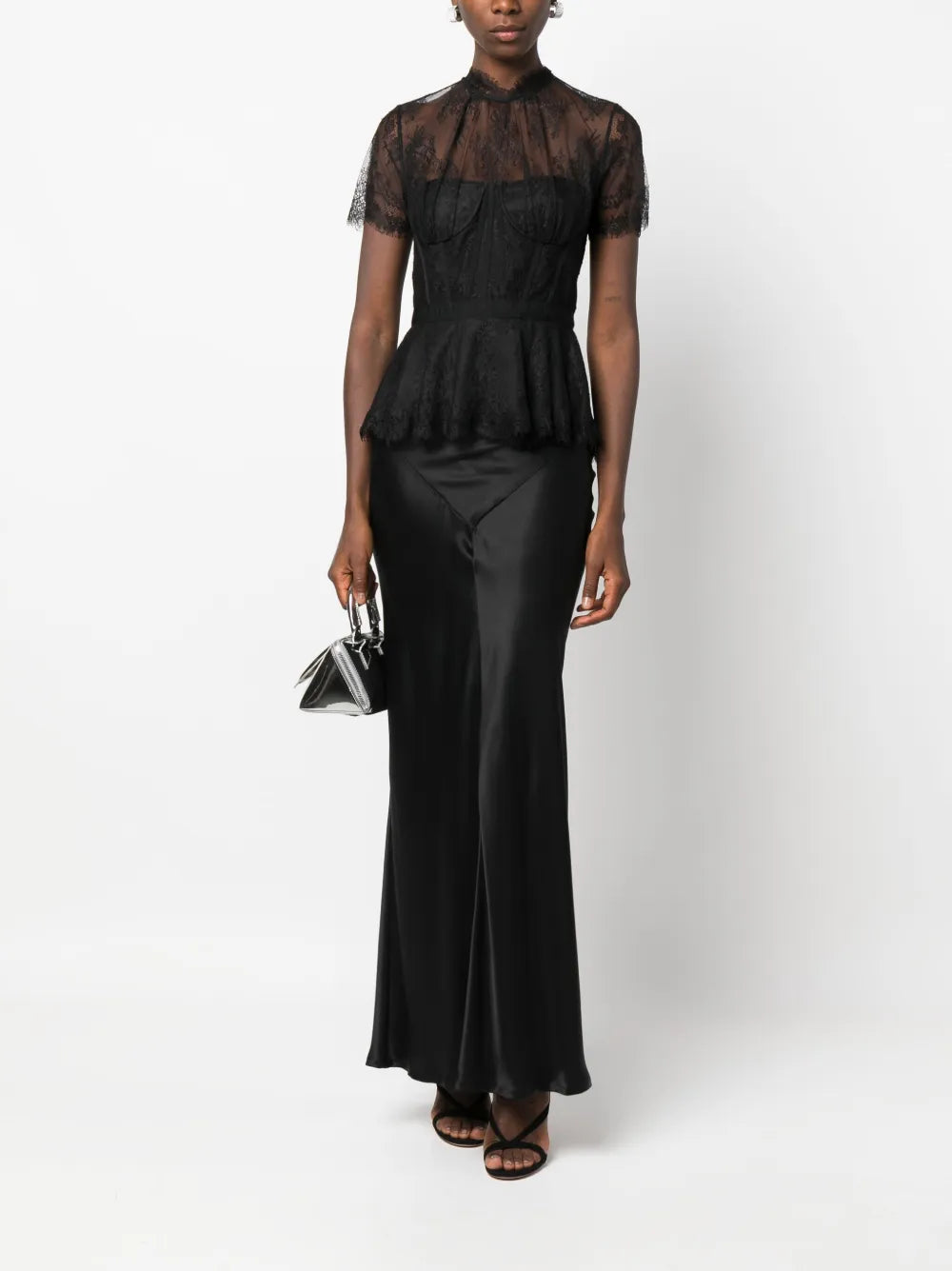 Lace-Embellished Corset Top