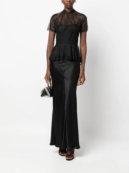 Lace-Embellished Corset Top