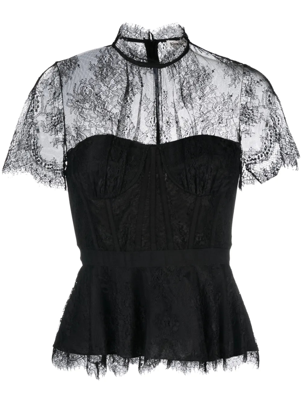 Lace-Embellished Corset Top