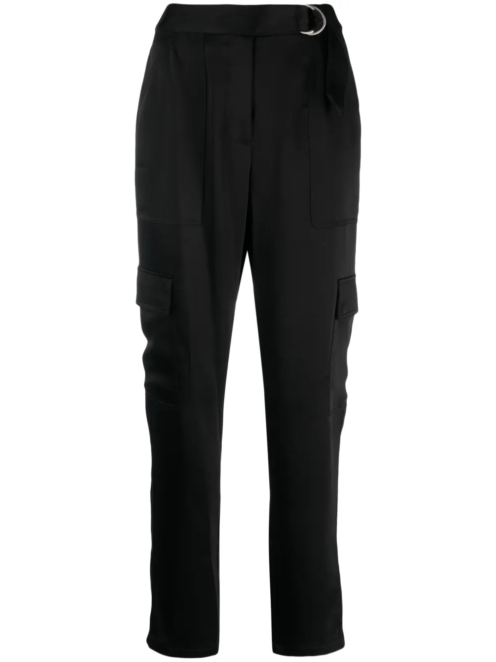 Tapered-Leg Satin Trousers