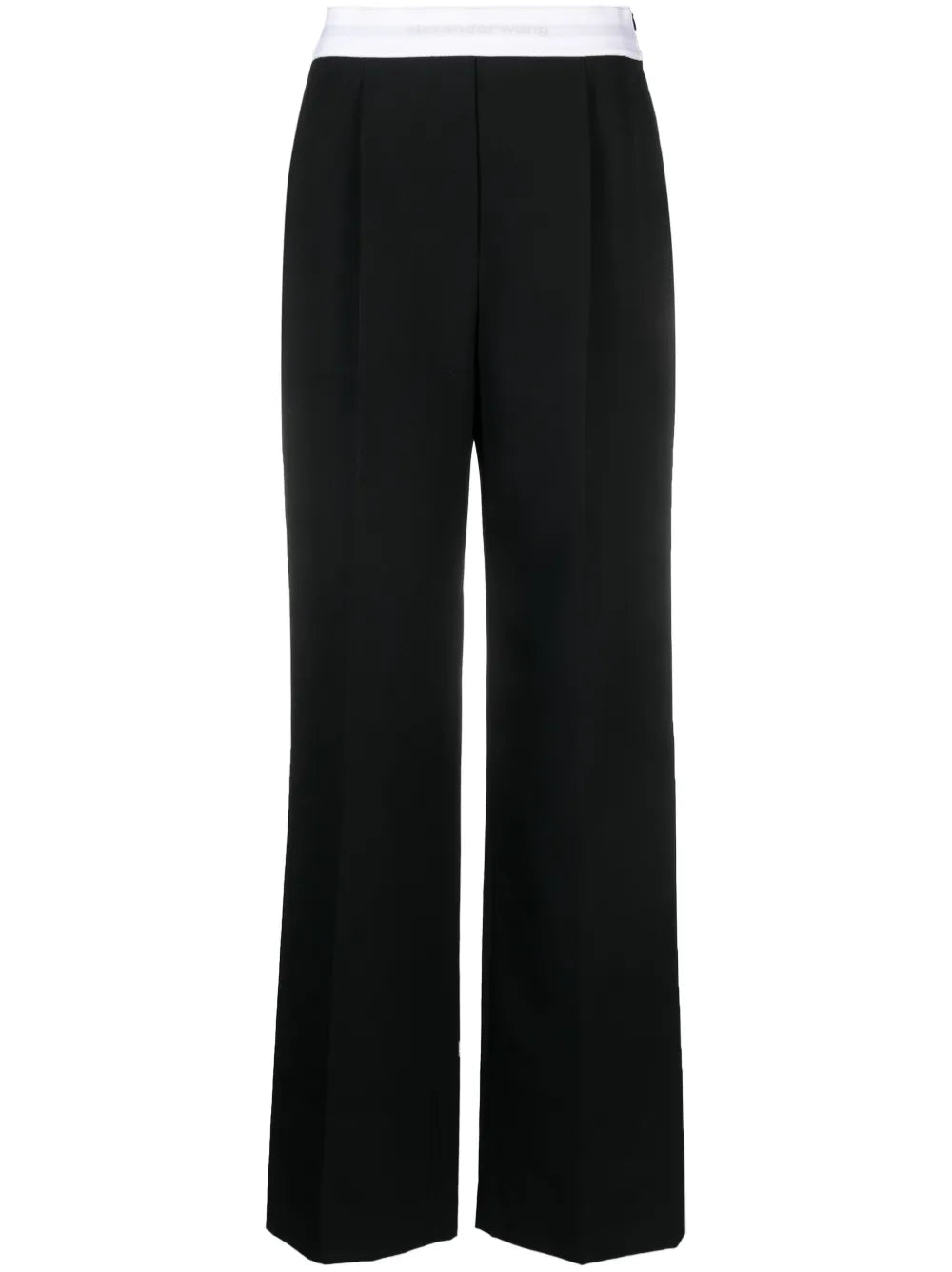 Logo-Waistband Straight-Leg Trousers