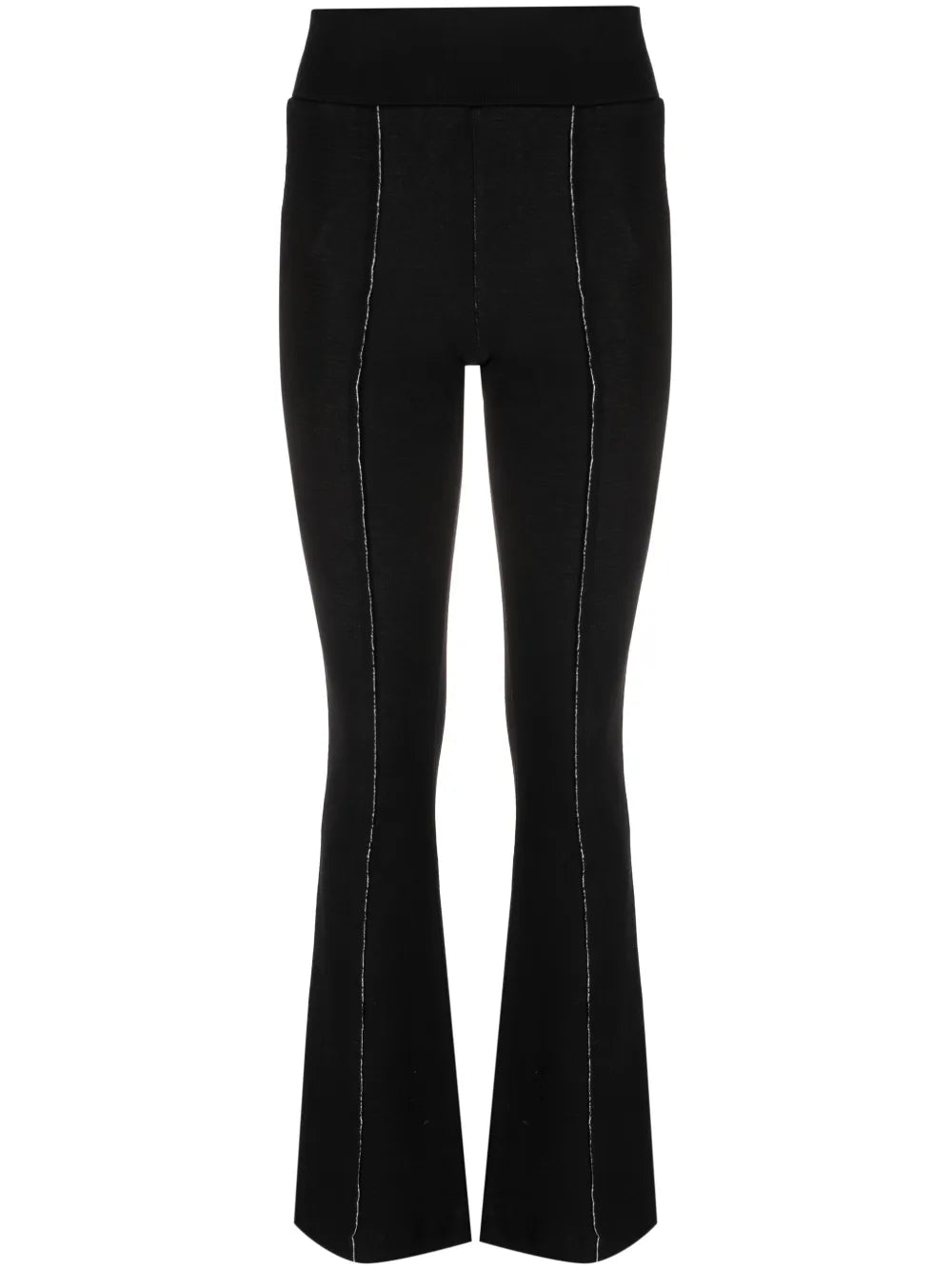 Exposed-Seam Flared Trousers