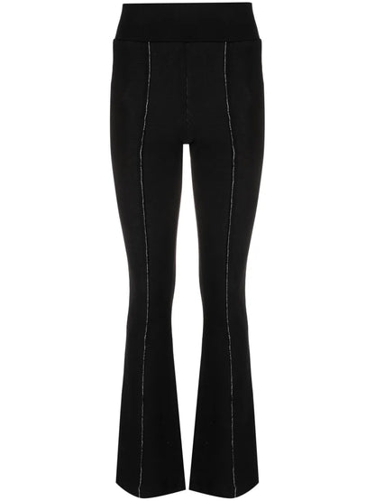 Exposed-Seam Flared Trousers