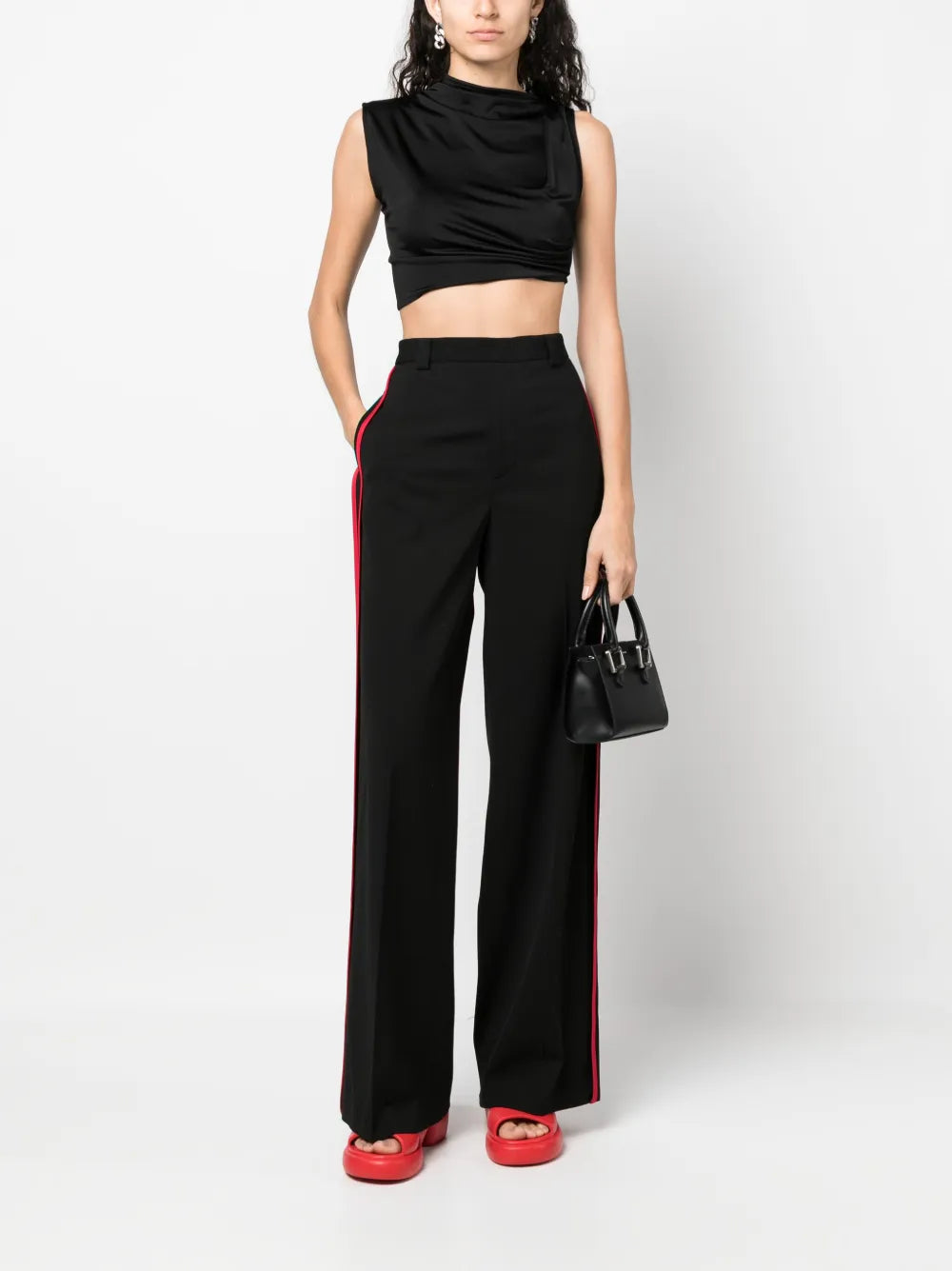 Stripe-Detailing Tailored-Cut Trousers