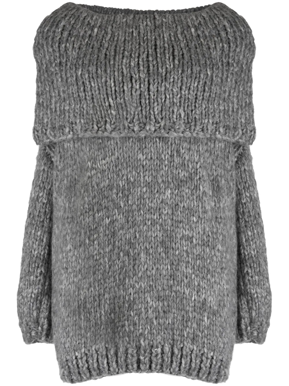 Turn-Up Brim Chunky-Knit Jumper