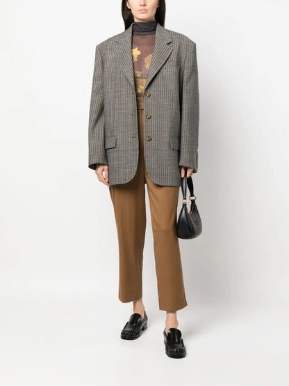 Pleated Cropped Trousers