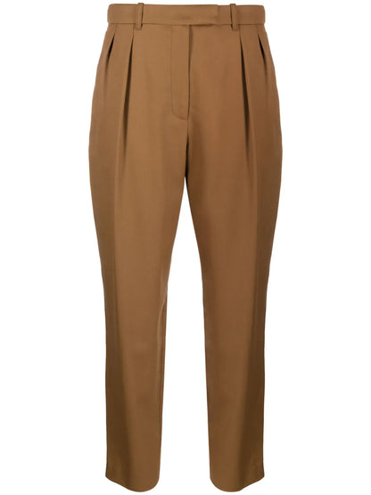 Pleated Cropped Trousers