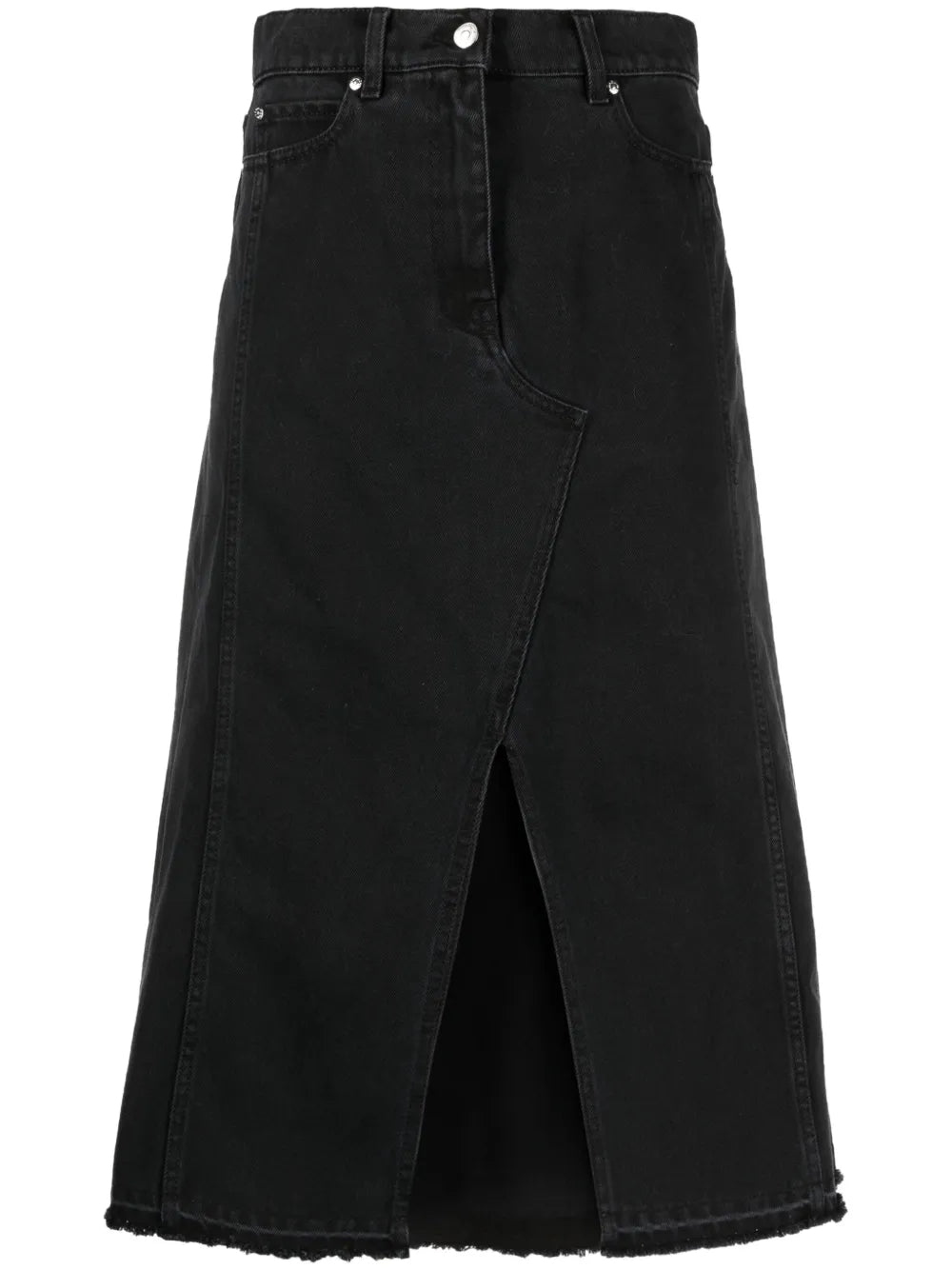 Logo-Patch Cotton Skirt