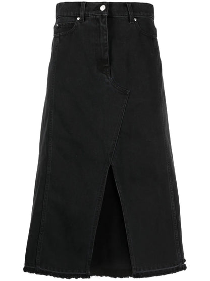Logo-Patch Cotton Skirt