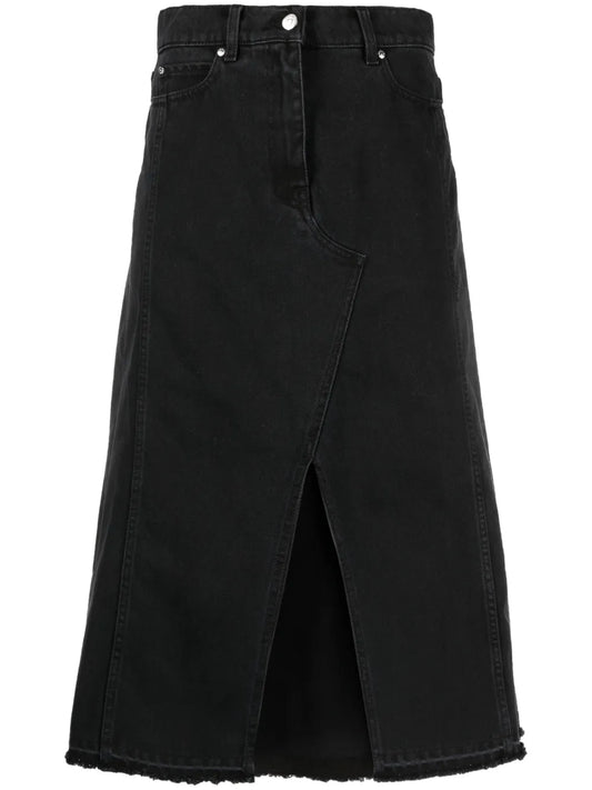 Logo-Patch Cotton Skirt