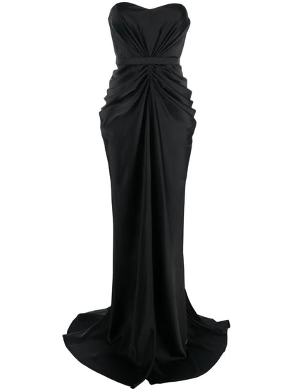 Ruched Strapless Gown