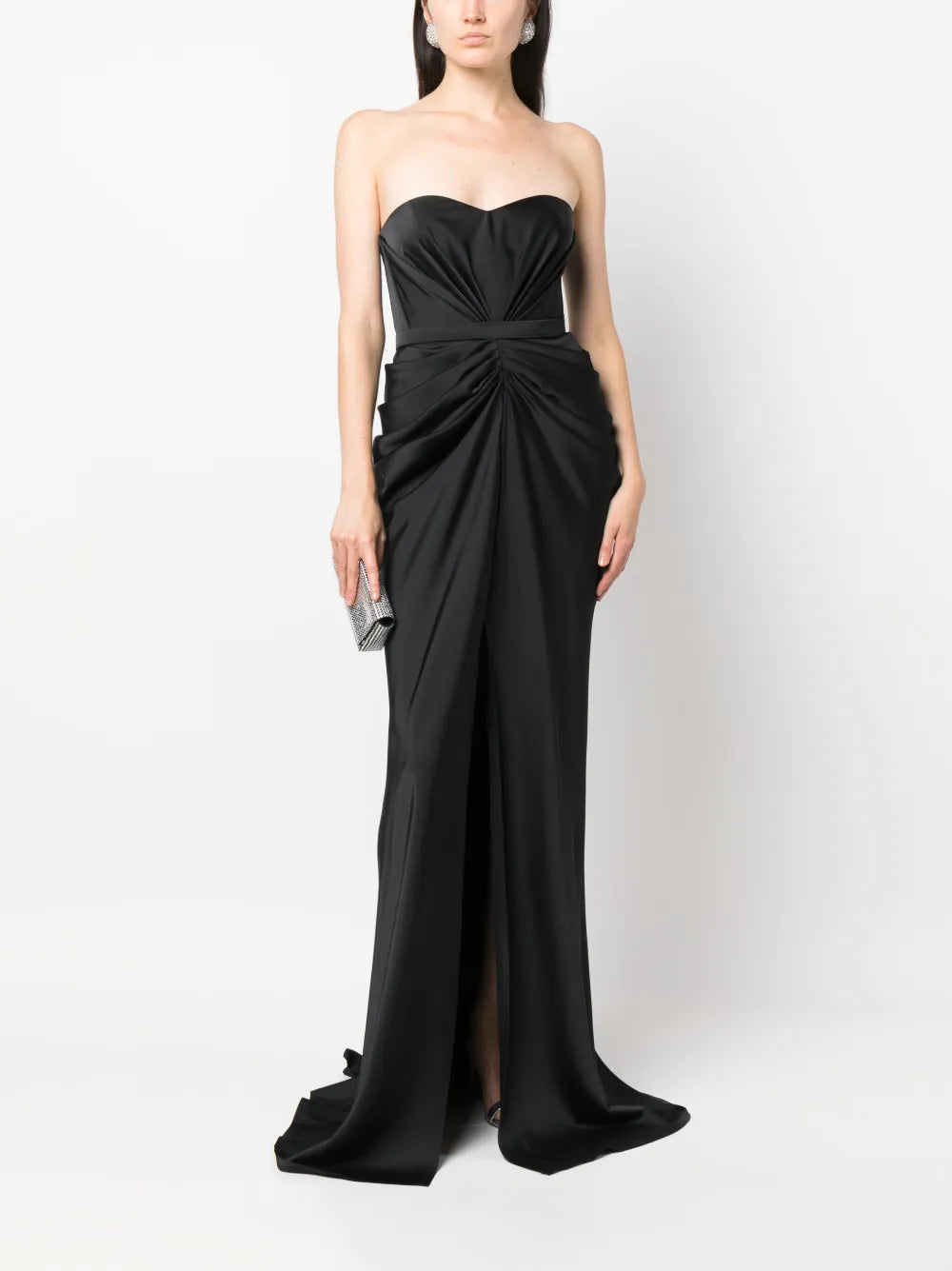 Ruched Strapless Gown