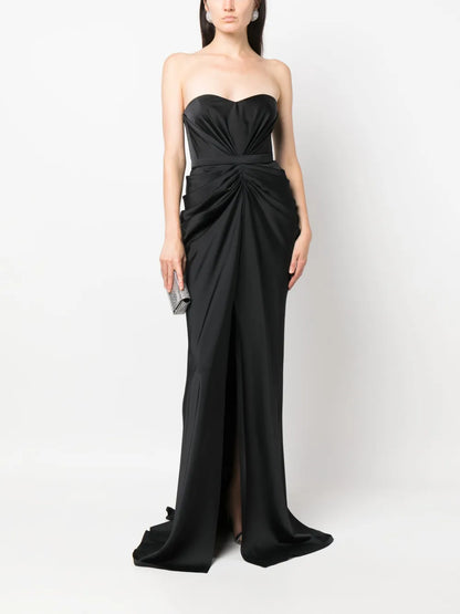 Ruched Strapless Gown