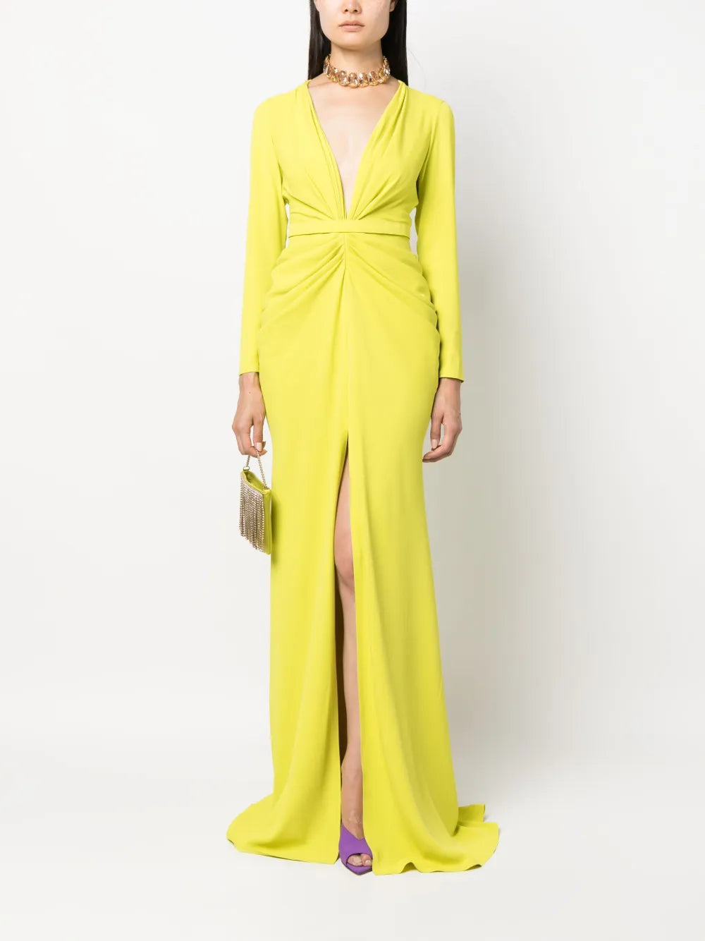 Plunging V-Neck Gown