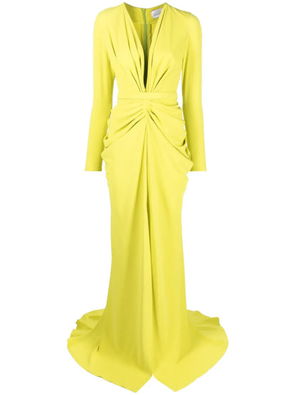 Plunging V-Neck Gown