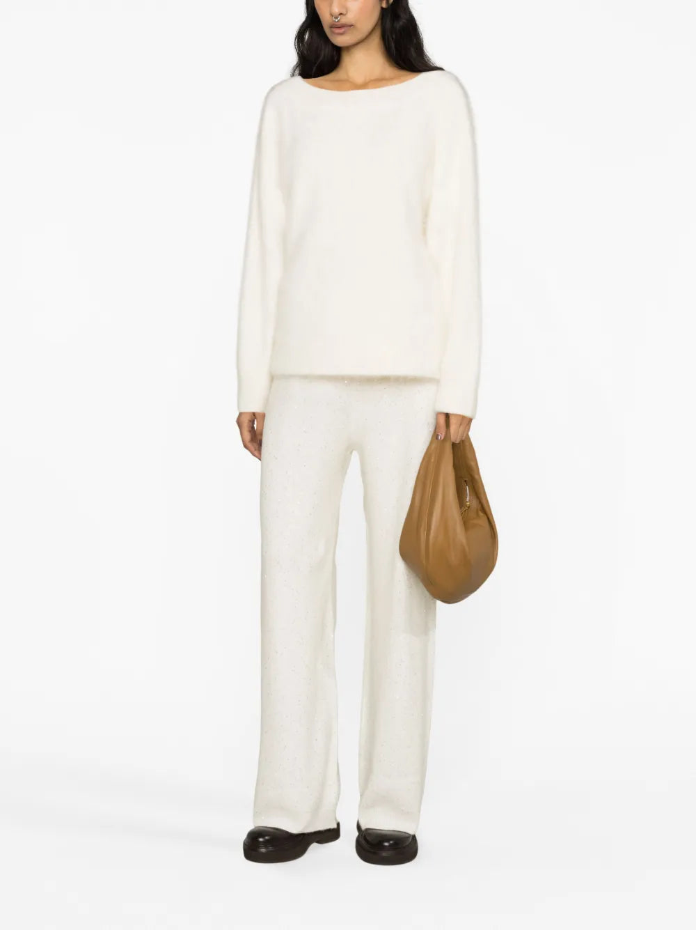 Straight-Leg Knitted Trousers