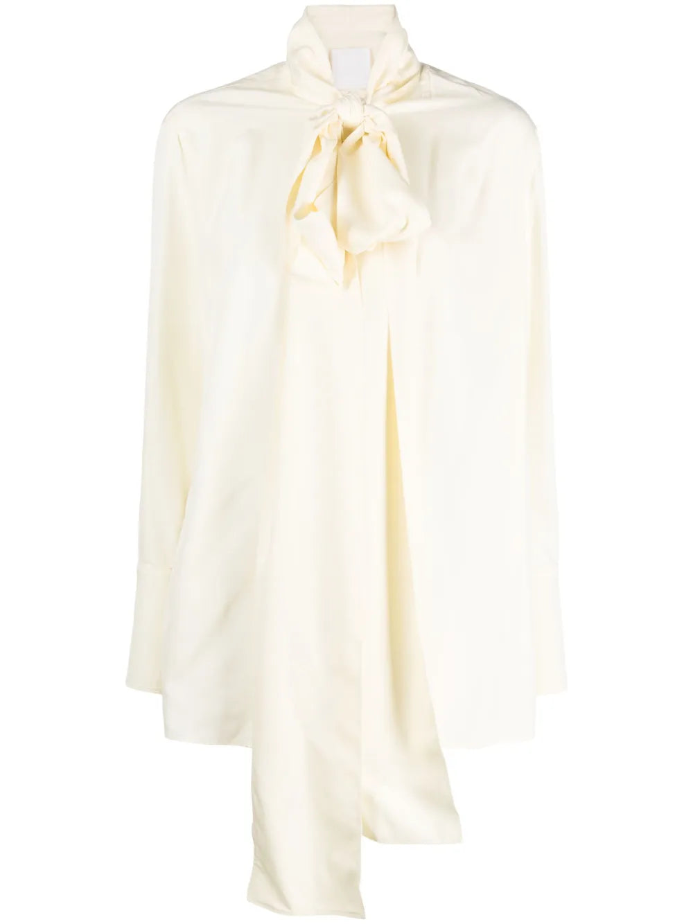 Pussy-Bow Silk Blouse