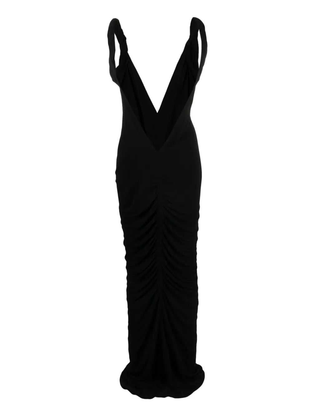 Ruched V-Neck Gown