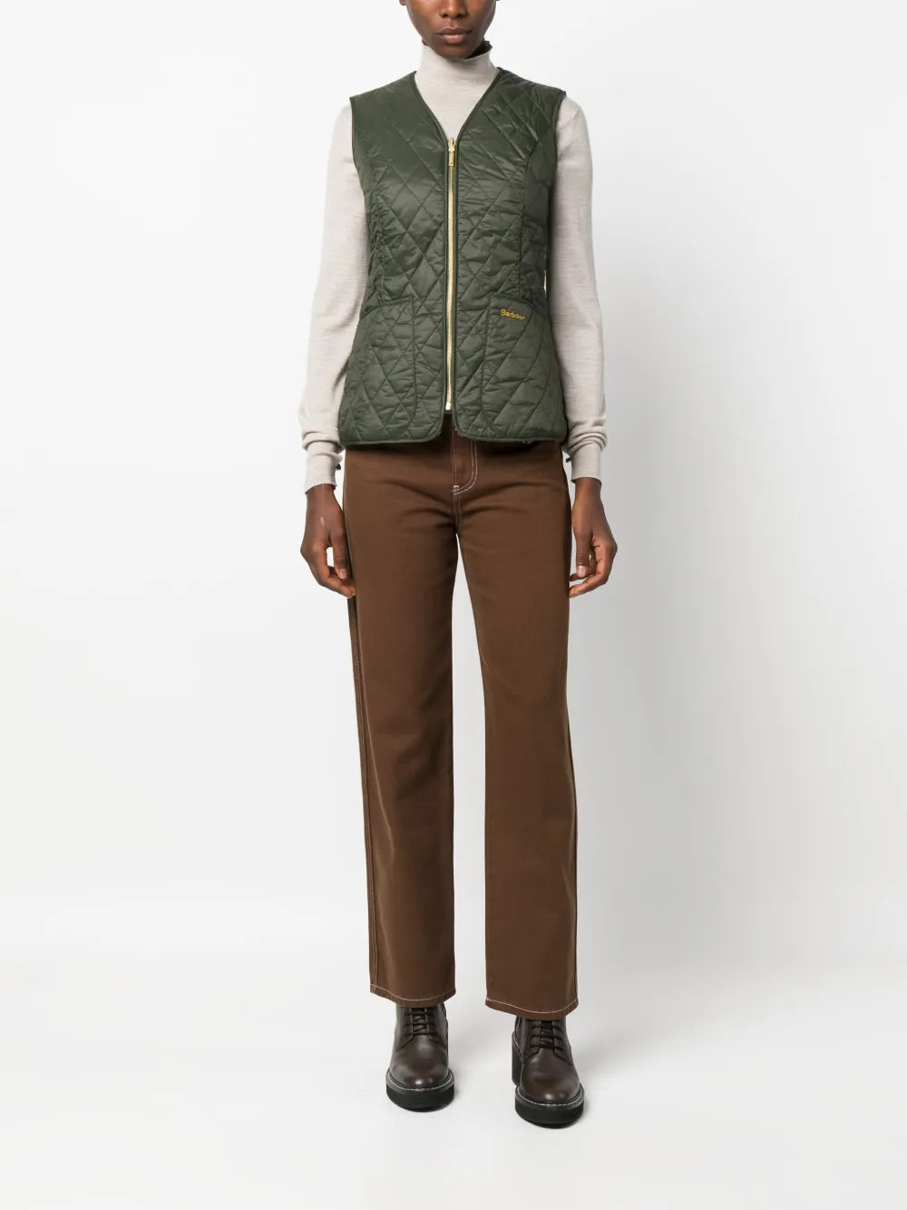 Logo-Embroidered Quilted Gilet