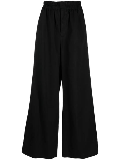 High-Waist Flared Trousers