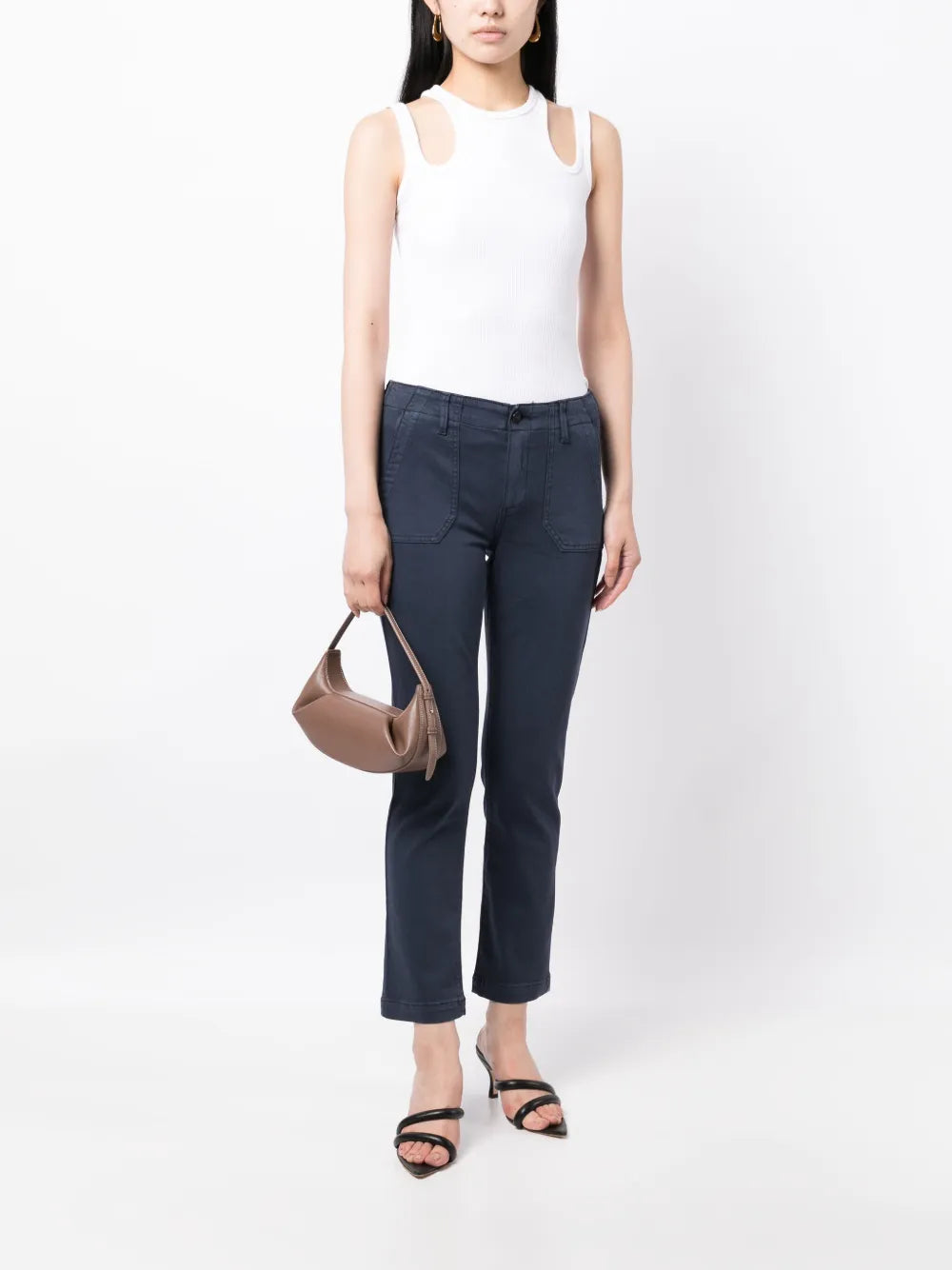 Mayslie Mid-Rise Cropped Jeans