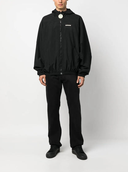 Logo-Patch Hooded Jacket
