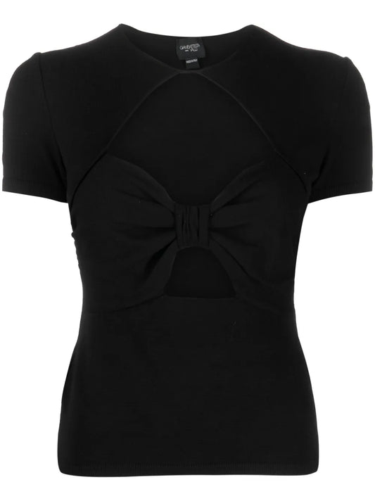 Cut-Out Short-Sleeve Top