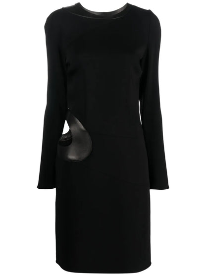 Cut-Out Long-Sleeved Dress