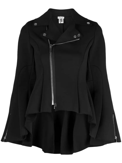 Peplum-Hem Zip-Up Jacket