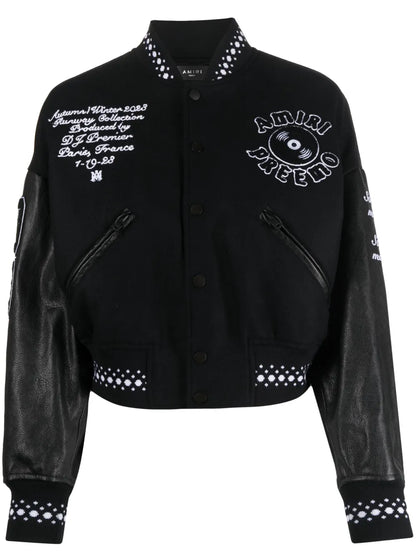 Logo-Embroidered Bomber Jacket