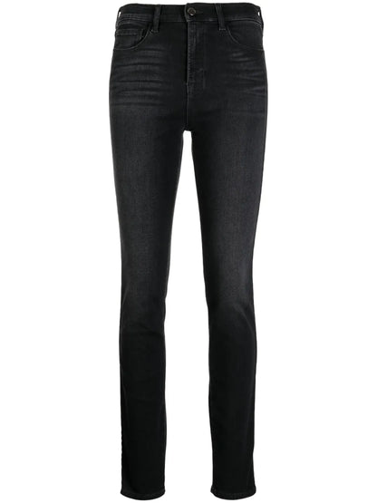 Logo-Embroidered Skinny Jeans