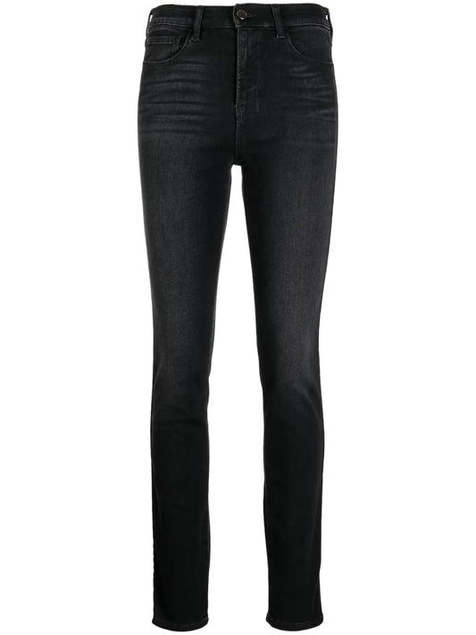 Logo-Embroidered Skinny Jeans