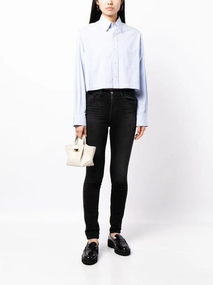 Logo-Embroidered Skinny Jeans