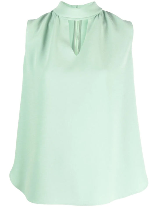Cut-Out Sleeveless Blouse