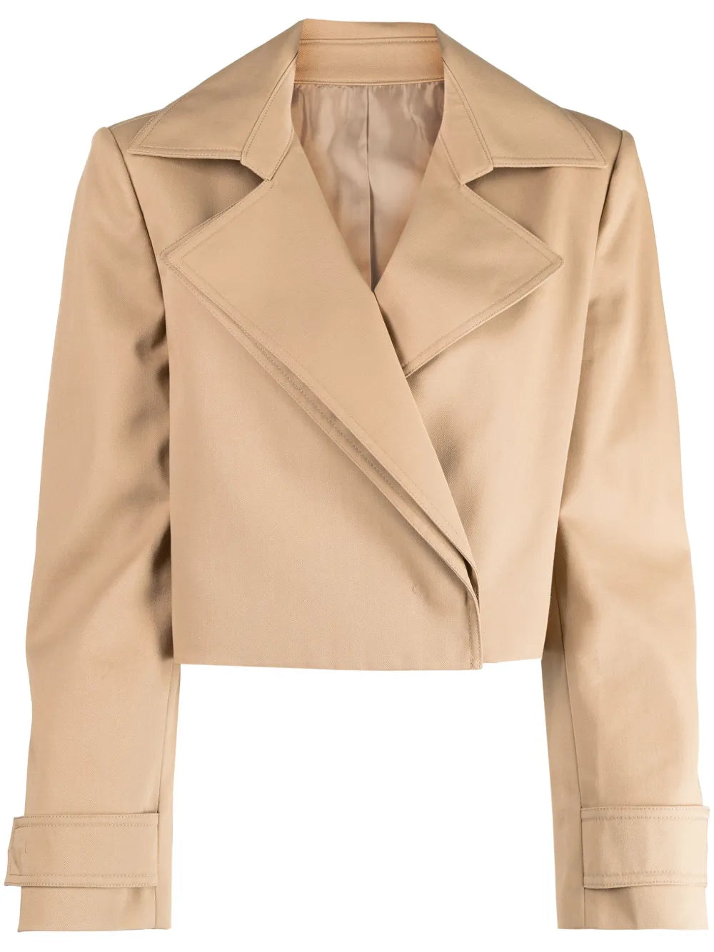 Notched-Lapel Cropped Jacket