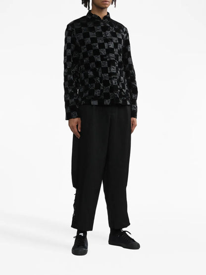 High-Waisted Drop-Crotch Trousers