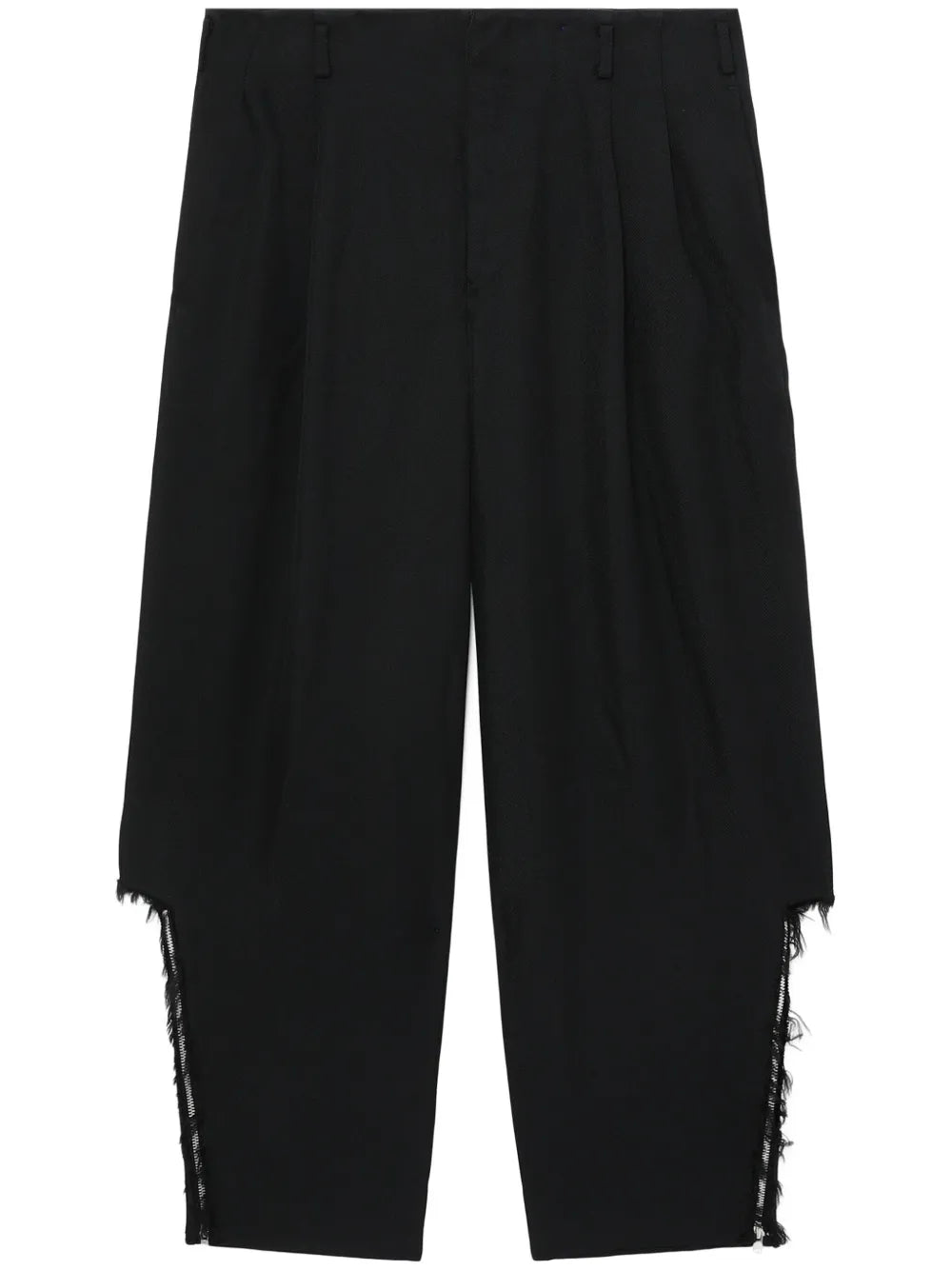High-Waisted Drop-Crotch Trousers