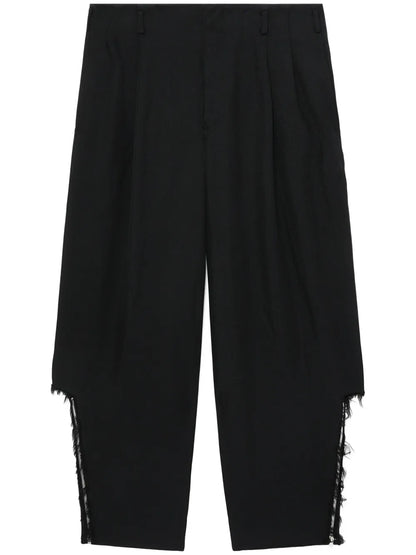 High-Waisted Drop-Crotch Trousers