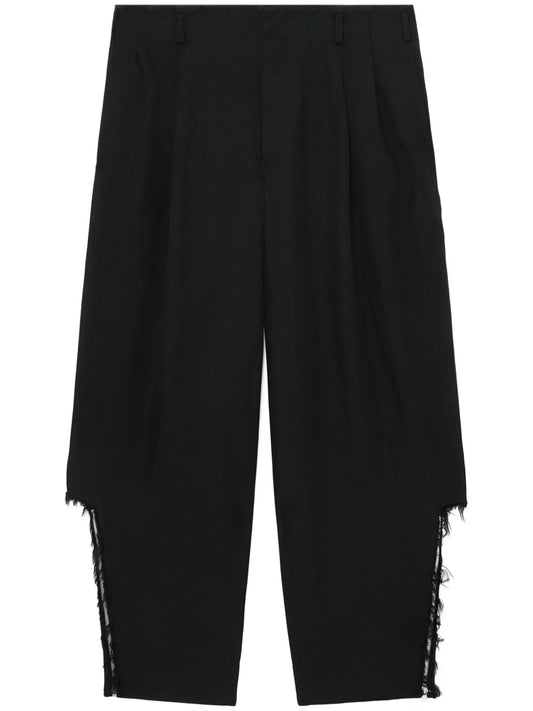 High-Waisted Drop-Crotch Trousers