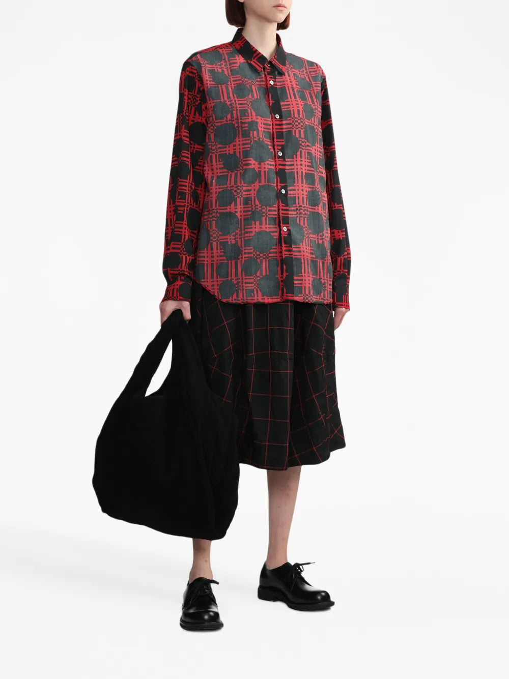 Checked Midi Skirt
