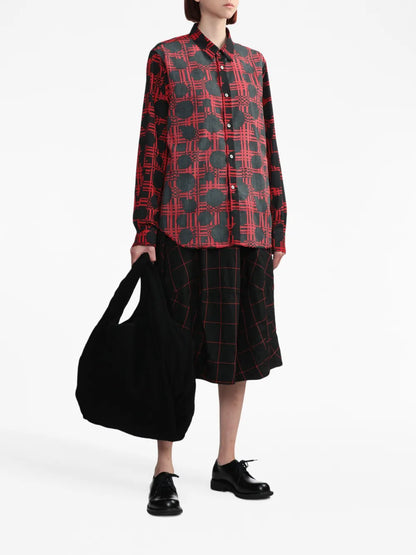 Checked Midi Skirt